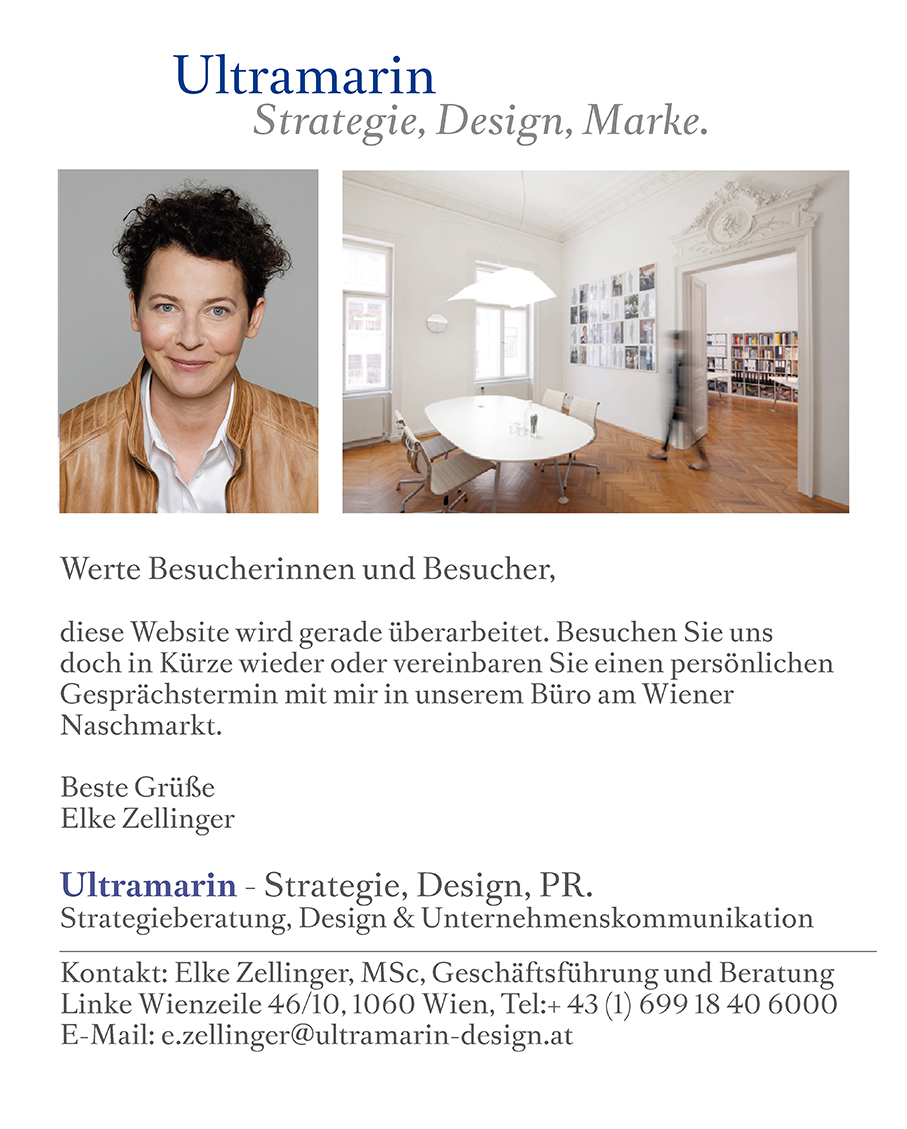   Ultramarin & Partners - Design und Unternehmenskommunikation - Strategie / Design / Marke 
